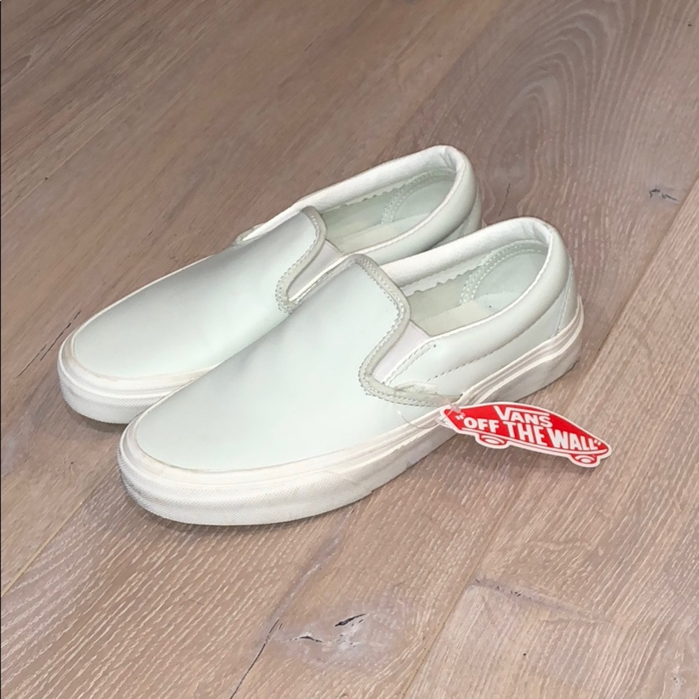 Mint Green Vans Slip-ons